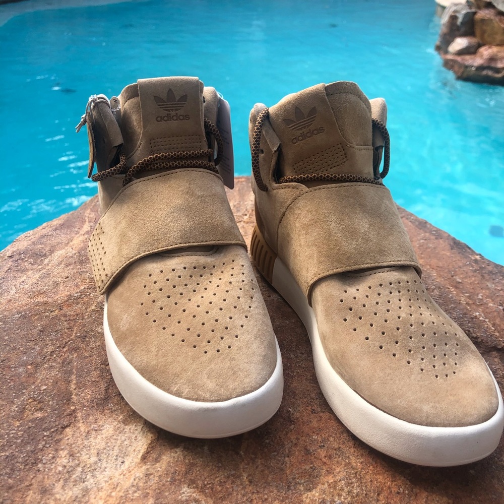 Adidas Big Kid/Women Tubular Invader Strap High-Top Sneakers NWT